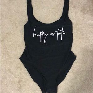Brand New Happy as Fuck bathing suit